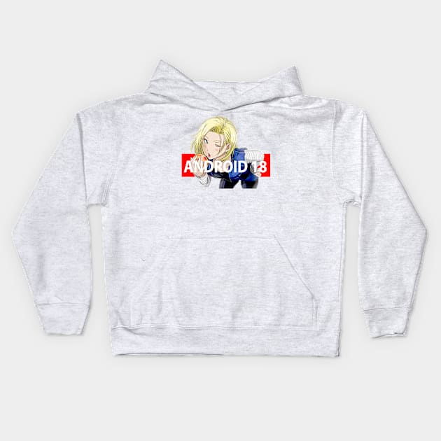 ANDROID 18 - BEST Kids Hoodie by artdrawingshop